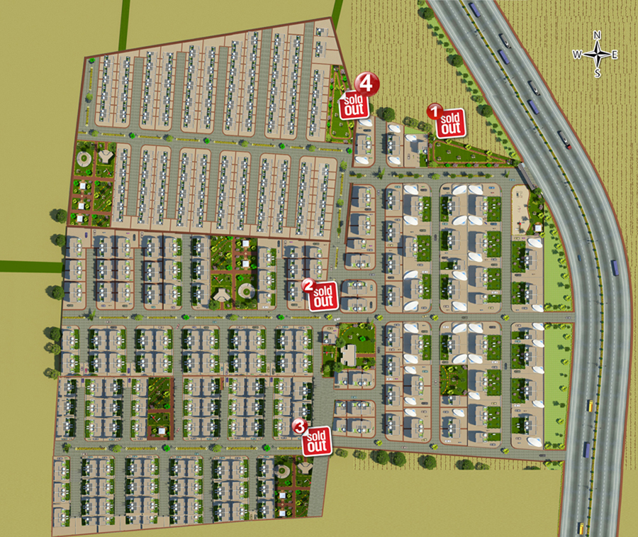 layout bungalows Dholera Metro City-1