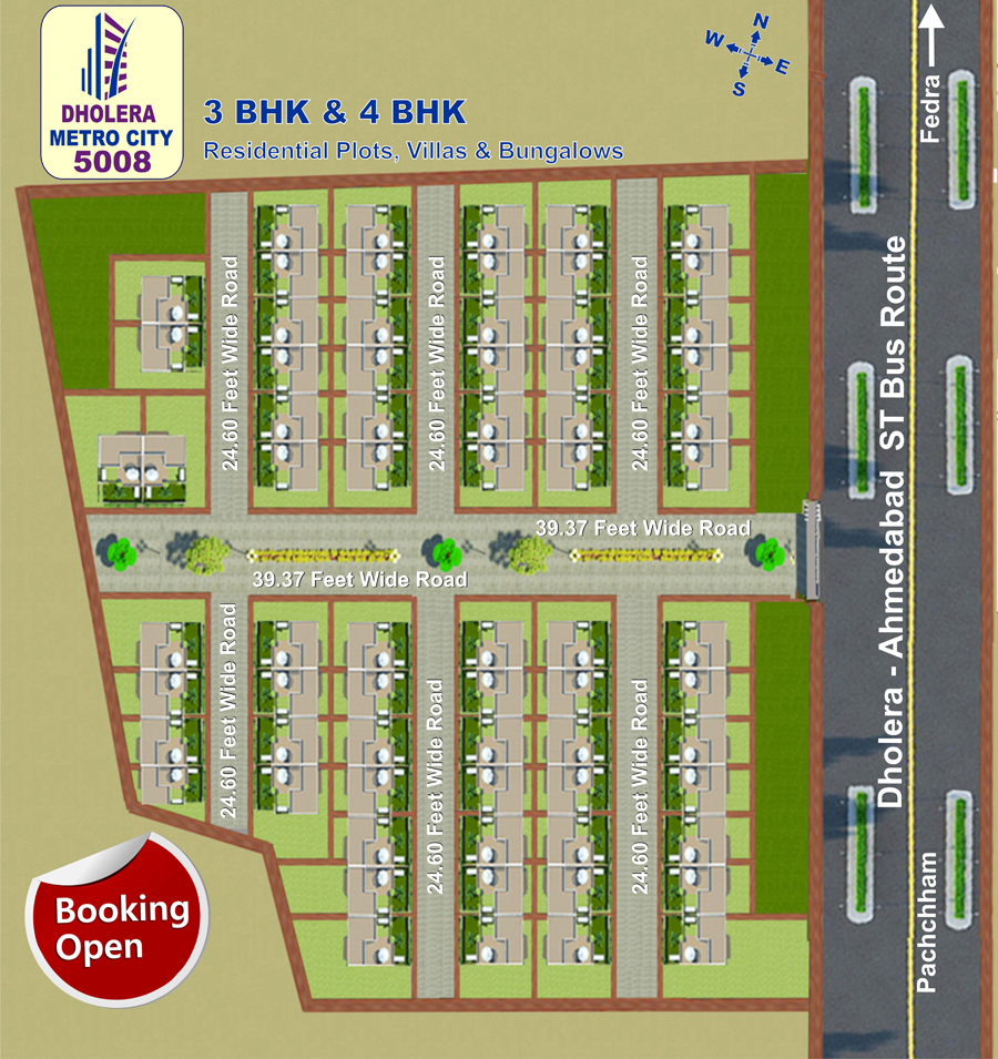 Best Residential Plotting Schemes at Dholera SIR in DMIC corridor Dholera Metro City-5008